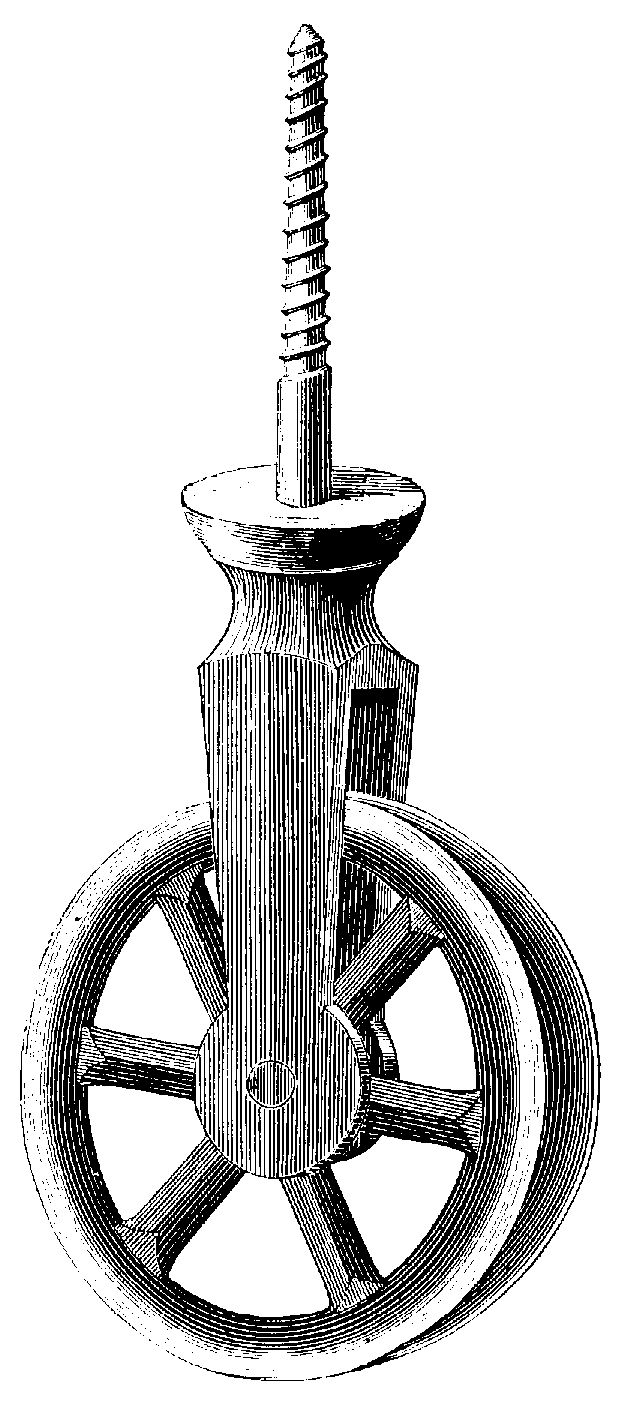 These pulleys also have frictionless bearings.